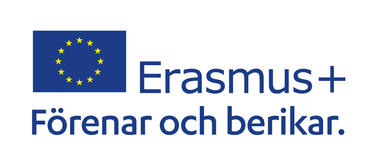 Erasmus+ – Förenar och berikar. Logotyp.