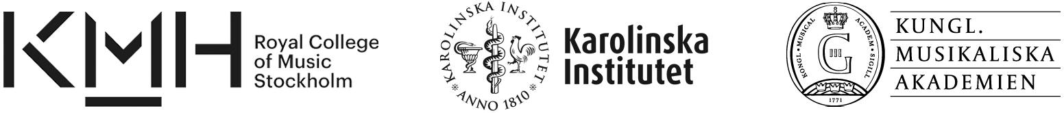 KMH:s, KI:s och KMA:s logotyper