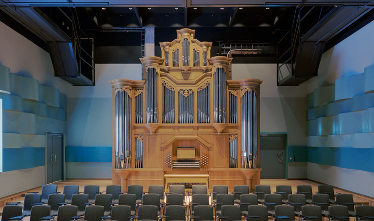 Orgeln i Nathan Milsteinsalen.